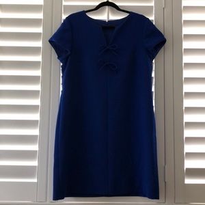 JCrew blue cap sleeve dress